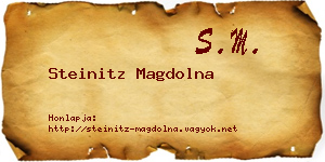 Steinitz Magdolna névjegykártya